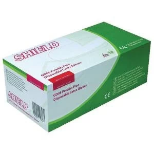 Image of Shield Powder Free Latex Gloves Pk100x10 Hea01303 Size XL