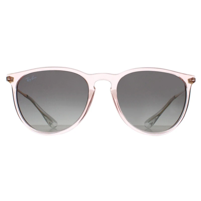 Image of Ray-Ban Womens Round Transparent Pink Grey Gradient RB4171 Erika Pink Female One Size