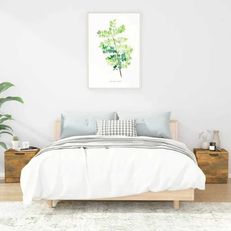 Image of VIDAXL Bedside Cabinets 2 pcs Smoked Oak 40x39x40cm Vidaxl 8720286967997