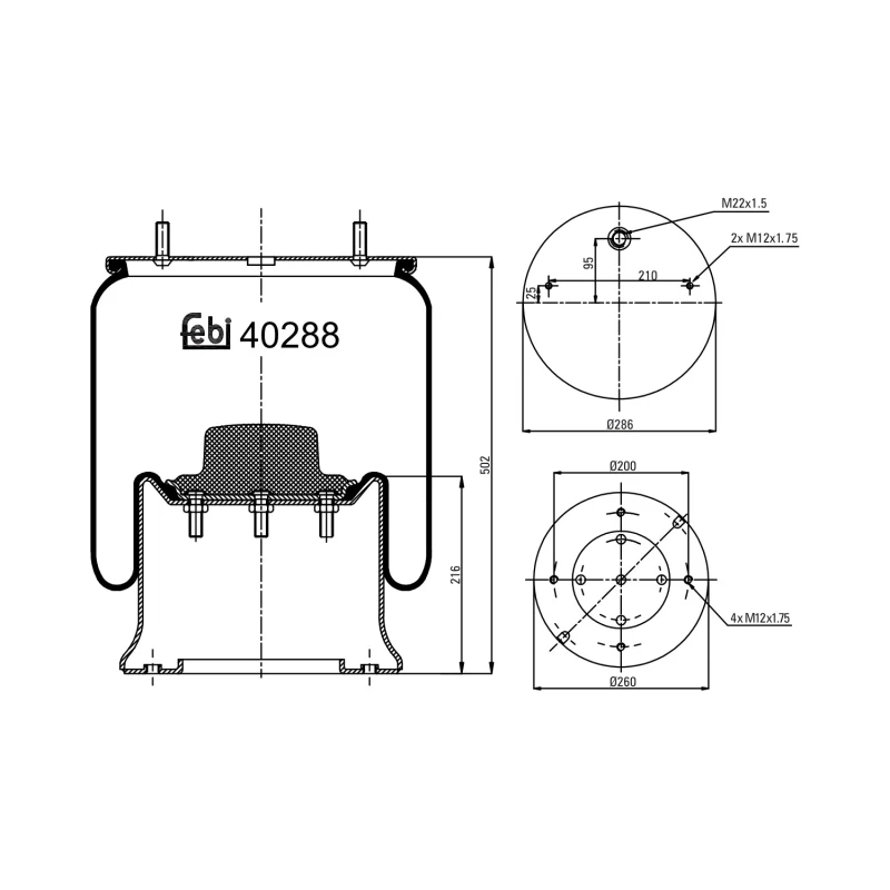 Image of FEBI BILSTEIN 40288 Boot, air suspension Boot,air suspension (324)