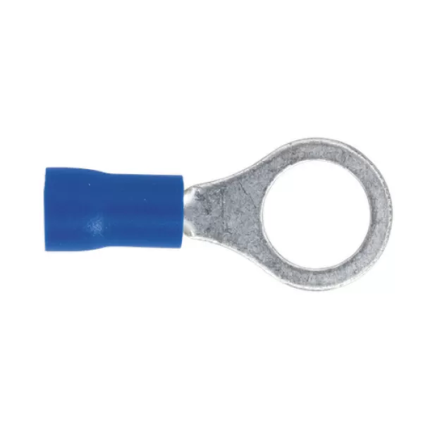 Image of Genuine SEALEY BT27 Easy-Entry Ring Terminal Ø8.4mm (5/16) Blue Pack of 100