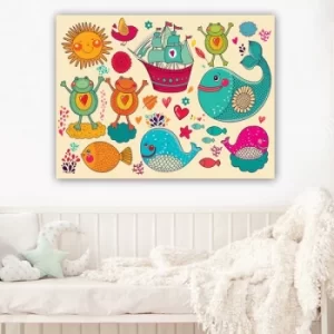 Image of 136909721_70100 Multicolor Decorative Canvas Painting