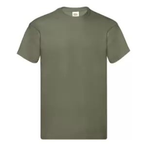 image of Fruit Of The Loom Mens Original Short Sleeve T-Shirt (L) (Classic Olive)