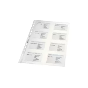 Image of Leitz Business Card Pocket A4 Crystal Clear, strong 0.105mm