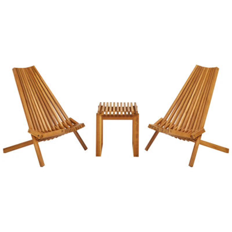Image of Beliani Bistro Set Bellano Acacia Wood Brown