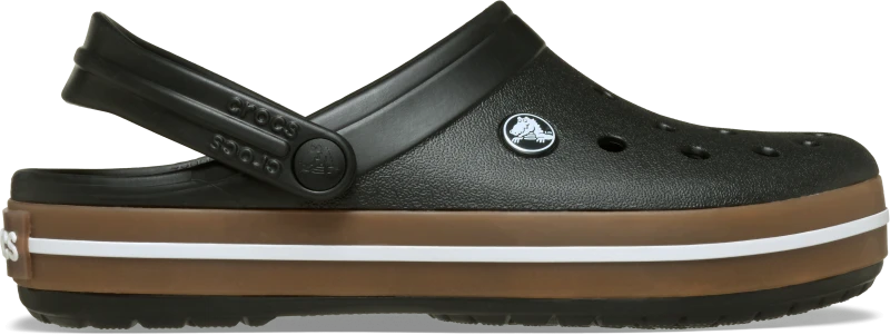 Image of Crocs Unisex Crocband Gum Clogs Black W10/M9