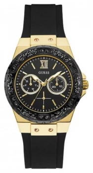 Guess Womens Limelight Black Silicone Strap Black Watch