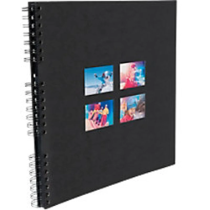 Image of Exacompta Milano Photo Album Spiral Hardback Paper 33 x 35 x 3.3cm Black