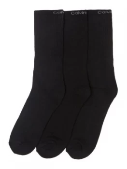 Mens Calvin Klein 3 pack Coolmax sports socks Black