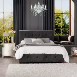 Image of Laurence Llewelyn-Bowen Laurence Llewelyn Bowen Hesper Ottoman Storage Bed Mirazzi Velvet Black King