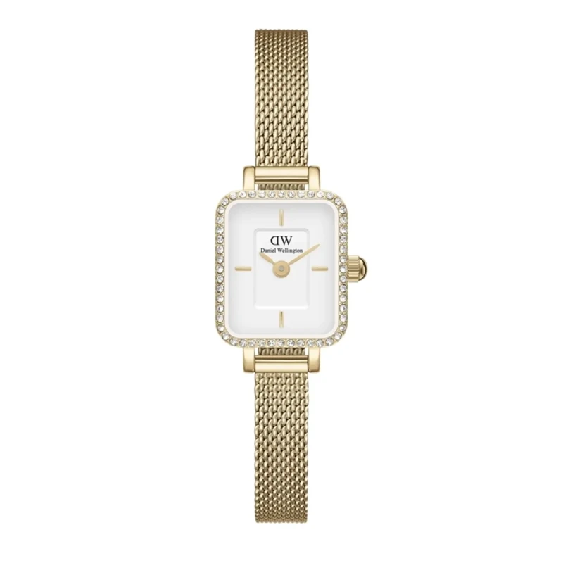 Image of Daniel Wellington Womens watch Daniel Wellington Quadro Mini Lumine Bezel Evergold G Dore Female 15,4x18,2 mm
