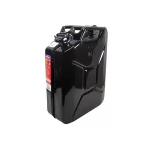 Image of Faithfull Black Steel Jerry Can 20 Litre