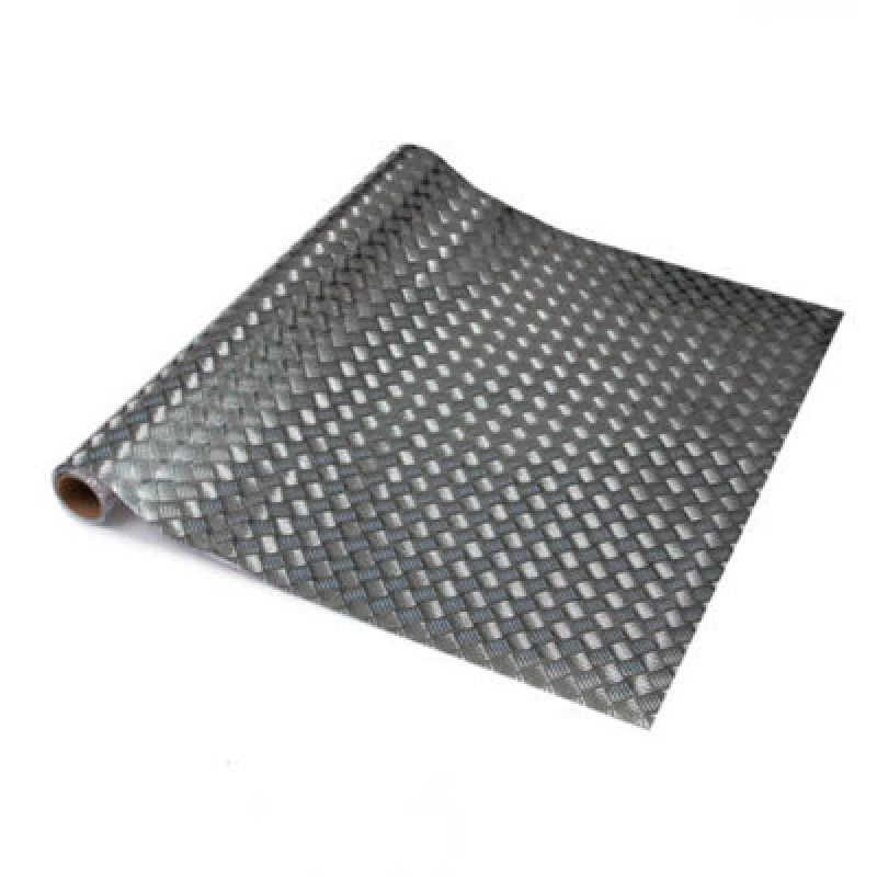Image of D-C-Fix Premium Metallics Chequer Plate Silver Self Adhesive Vinyl Wrap For Furniture And Decoration 2M(L) 67.5Cm(W)