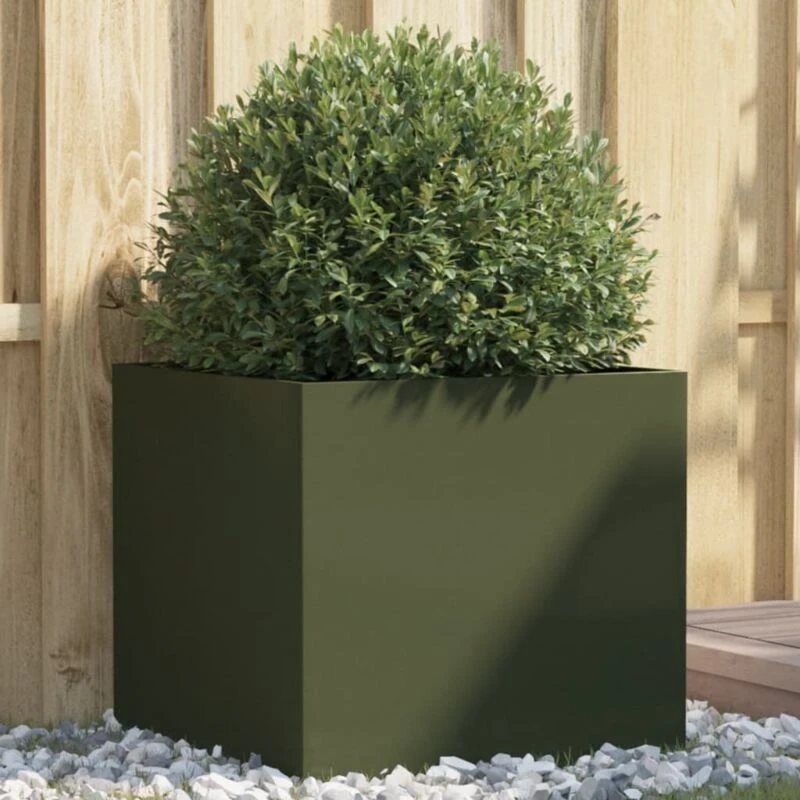 Image of VIDAXL Planter Olive Green 49x47x46cm Steel Vidaxl 8721012364233