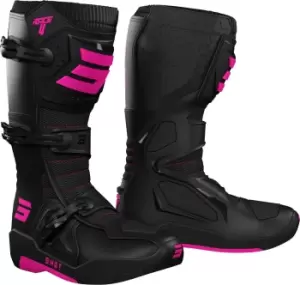 image of Shot Race 4 Motocross Boots, black-pink, Size 41, black-pink, Size 41