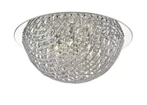 Image of Millie 5 Light Chrome Flush Ceiling Fitting