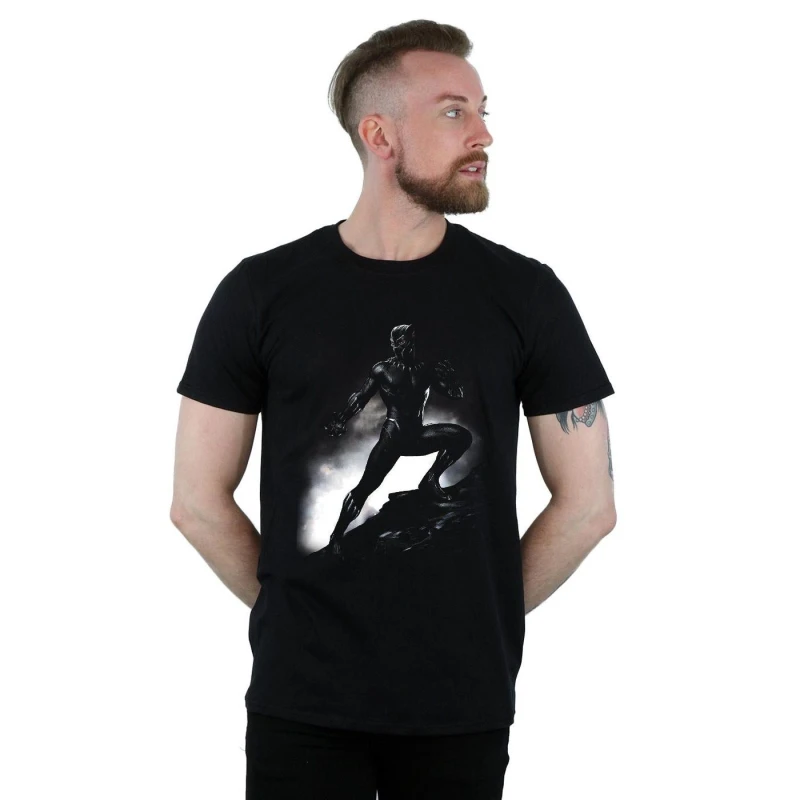 Image of Marvel Marvel Men Black Panther Standing Pose T-Shirt Size: Small Black S Male 5057864300185