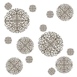 Image of Fine Decor Wall Pops Rococo Medallions Wall Art Kit
