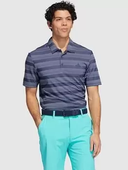 Image of adidas Golf Two Colour Stripe Primegreen Polo - Navy/White, Size 2XL, Men
