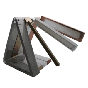 Image of Greenhall Lighting Prism Adjustable Colour Temperature Triangular Desk Lamp - Gold