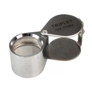 image of Mercury 700.063UK Folding Magnifier, 21mm Loupe, 10X, Chrome