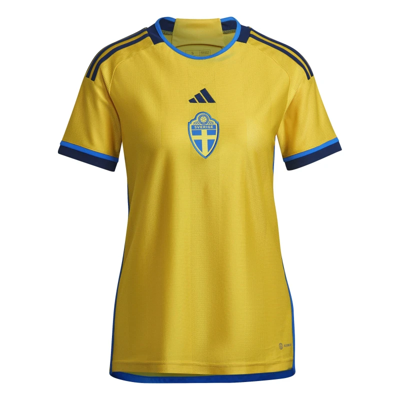 Image of adidas Womens adidas Sweden Home Shirt 2022 Eqt Yellow female 8 (XS)