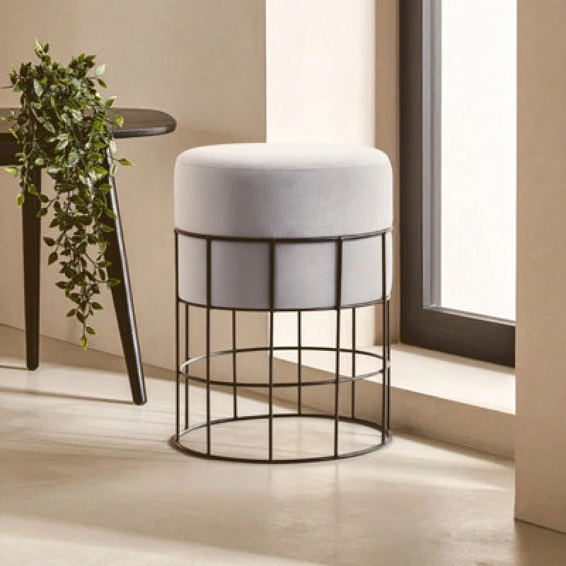 Image of Orsina Hayes Cage Frame Velvet Stool