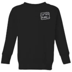 Image of Captain Marvel Name Badge Kids Sweatshirt - Black - 11-12 Years