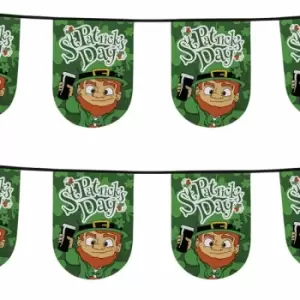 Image of St Patricks Day Leprechaun Bunting Flag Decoration