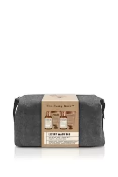 image of The Fuzzy Duck Bergamot, Hemp & Sandalwood Mens Luxury Wash Bag Gift Set