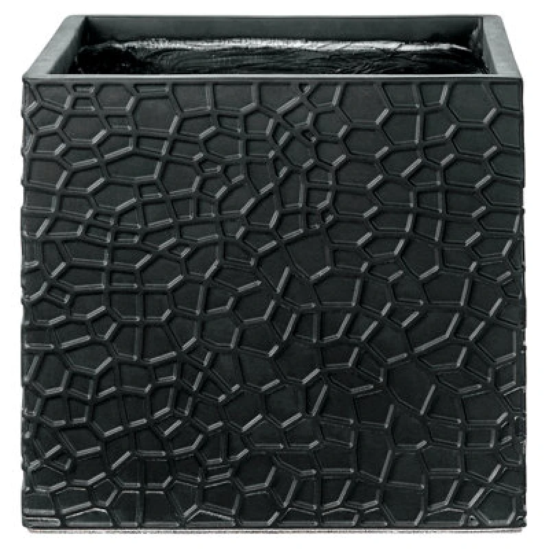 Image of Beliani Plant Pot Feiyan 44cm Black