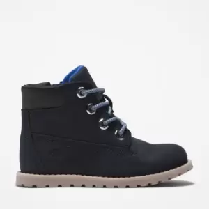 Image of Timberland Pokey Pine 6" Boot For Toddler In Navy Dark Blue Kids, Size 10