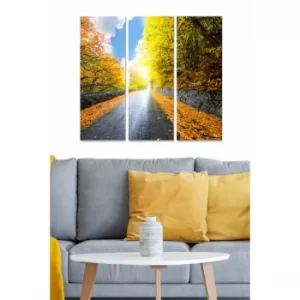 Image of MDF106653026 Multicolor Decorative MDF Painting (3 Pieces)
