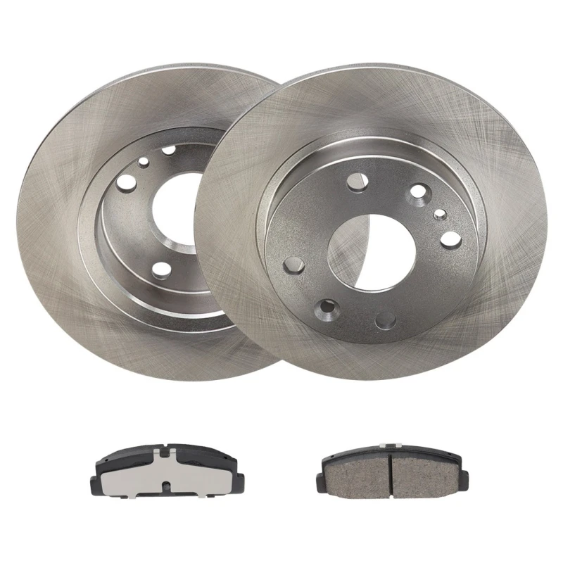 Image of RIDEX 3405B2414 Brake disc and pads set Rear Axle, Brake Disc Type: Solid, excl. wear warning contact Brake Set,disc brakes (3405)