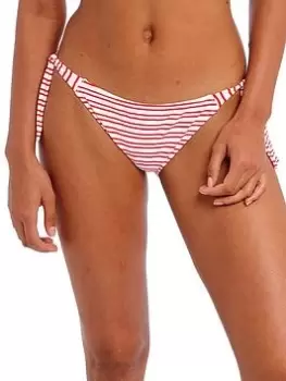 image of Freya New Shores Tie Side Bikini Brief - Red, Size L, Women