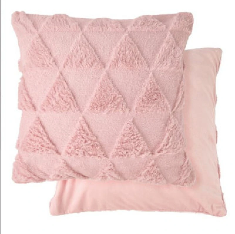 Image of New Edge Blinds Newton Triangle Collection Soft Touch Cushion Cover in Pink Size: 43cm x 43cm Pink Unisex 43cm x 43 cm