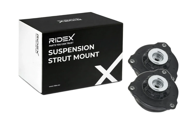Image of RIDEX 1180S1100 Top strut mount Front axle both sides, with ball bearing Suspension Strut Support Bearing (1180)