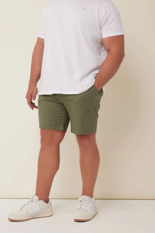 Image of BadRhino BadRhino Men Stretch Chino Shorts in Light Khaki Size: 40R Light Khaki 40R Male 5059738084863