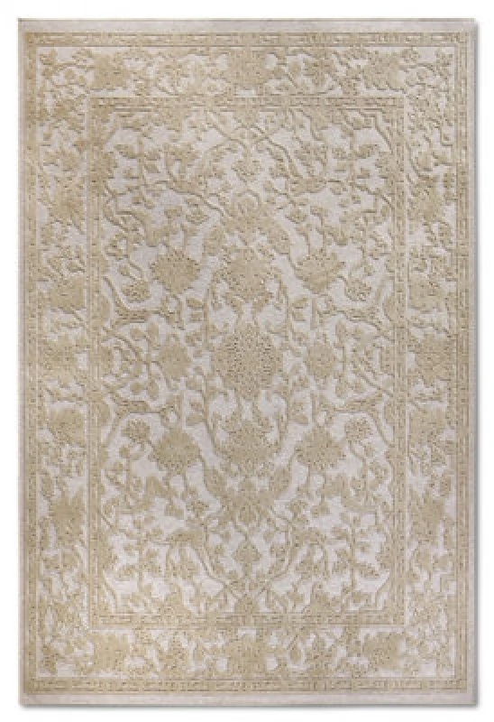 Image of The Rugs Villeroy & Boch Ambroise Short Pile Rug Floral Wool Like Soft Texture In Cream