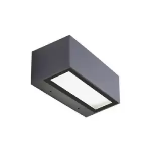 image of Larissa Miziya LED Up Down Wall Light 2x 13W Aluminium 3000K Dark Grey IP65