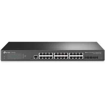Image of 24 10/100/1000 Mbps RJ45, 4 10G SFP+, 1 RJ45 Console Port, 1 Micro-USB, 128 Gbps, 95.23 Mpps, 16 K MAC, Jumbo Frame 9 KB, 440 180 44 mm