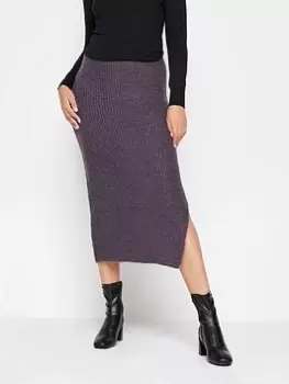 image of Long Tall Sally Dark Purple Co-ord Skirt, Purple, Size 10-12, Women