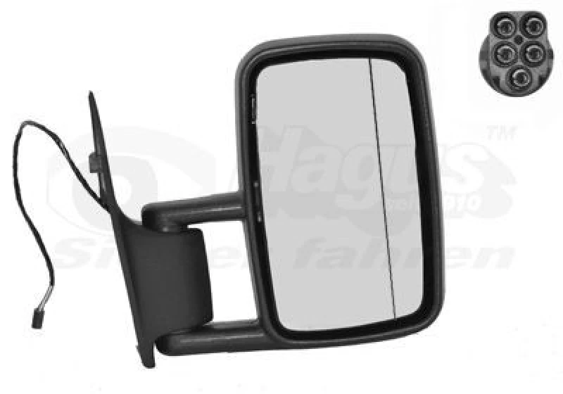 Image of VAN WEZEL Wing mirror VAN WEZEL 3075818