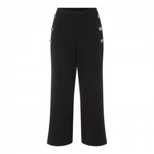 Image of DKNY Crop Sailor Pants - Black/White