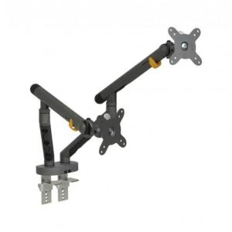 Image of Bakkerelkhuizen BE Flexible Dual Monitor Arm Dark Grey BNEBFDDG