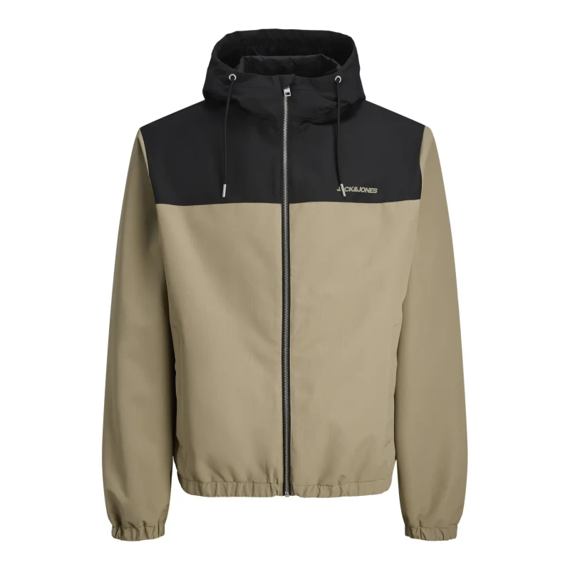 Image of jack & jones Lightweight Hooded Jacket Beige/Black Men S;M;L;XL;XXL