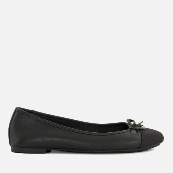 Image of Dune Womens Hallo Leather Ballet Flats - UK 3 Black Flats female 0075500620046010 3