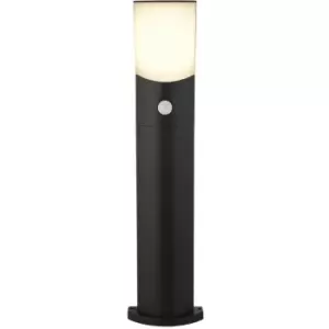 image of Searchlight Copenhagen Outdoor 1 Light LED Post, Pir Sensor, Die Cast, Opal Shade IP54 3000K