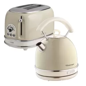 image of Ariete ARPK10 Vintage 2 Slice Toaster & 1.7L Dome Kettle