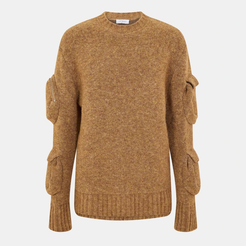 Image of Off White Mens Knitted Top Cachi male S
